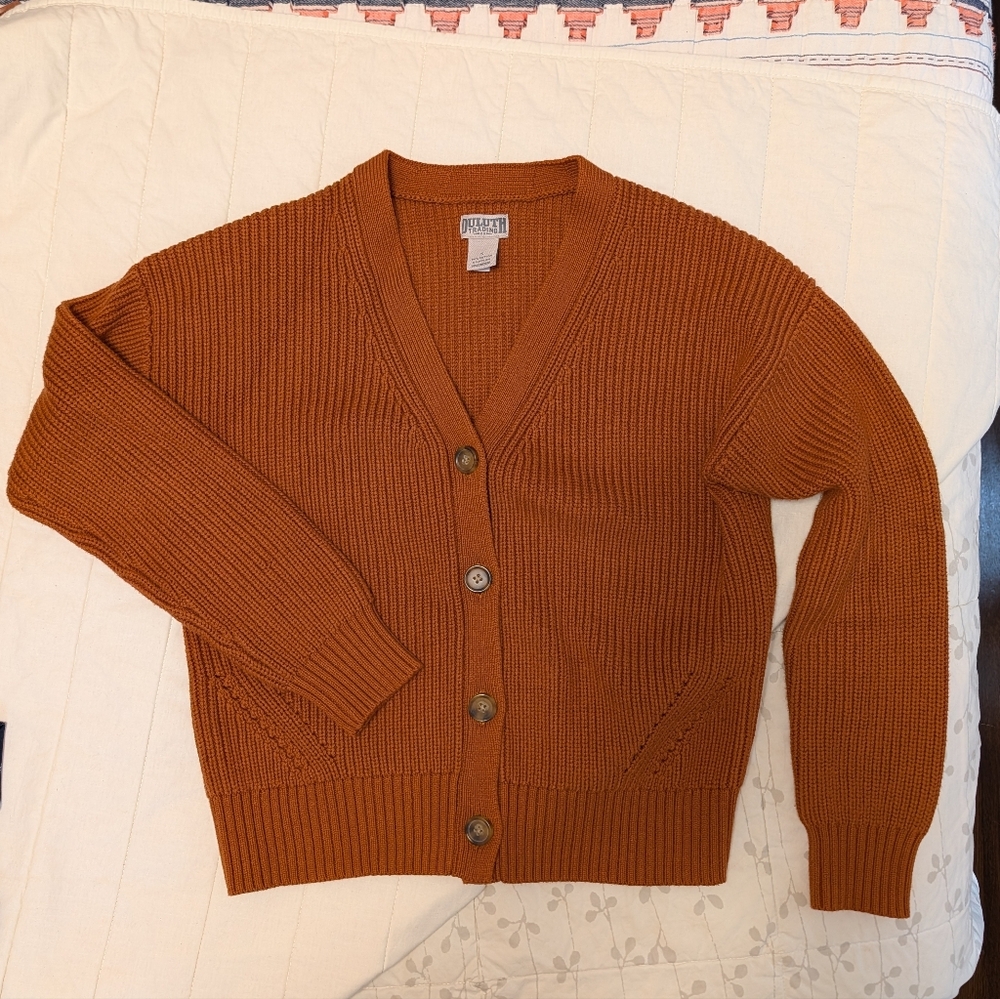 Cotton Fisherman Shaker Stitch Cardigan